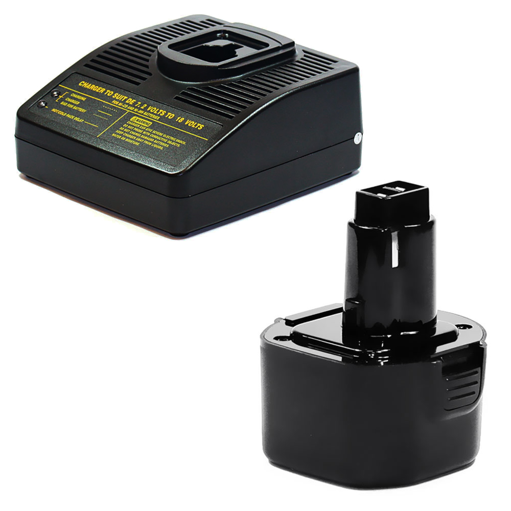 A9265 TOOL BATTERY 9.6V 3000mAh black for Black /& Decker A9242 A9272