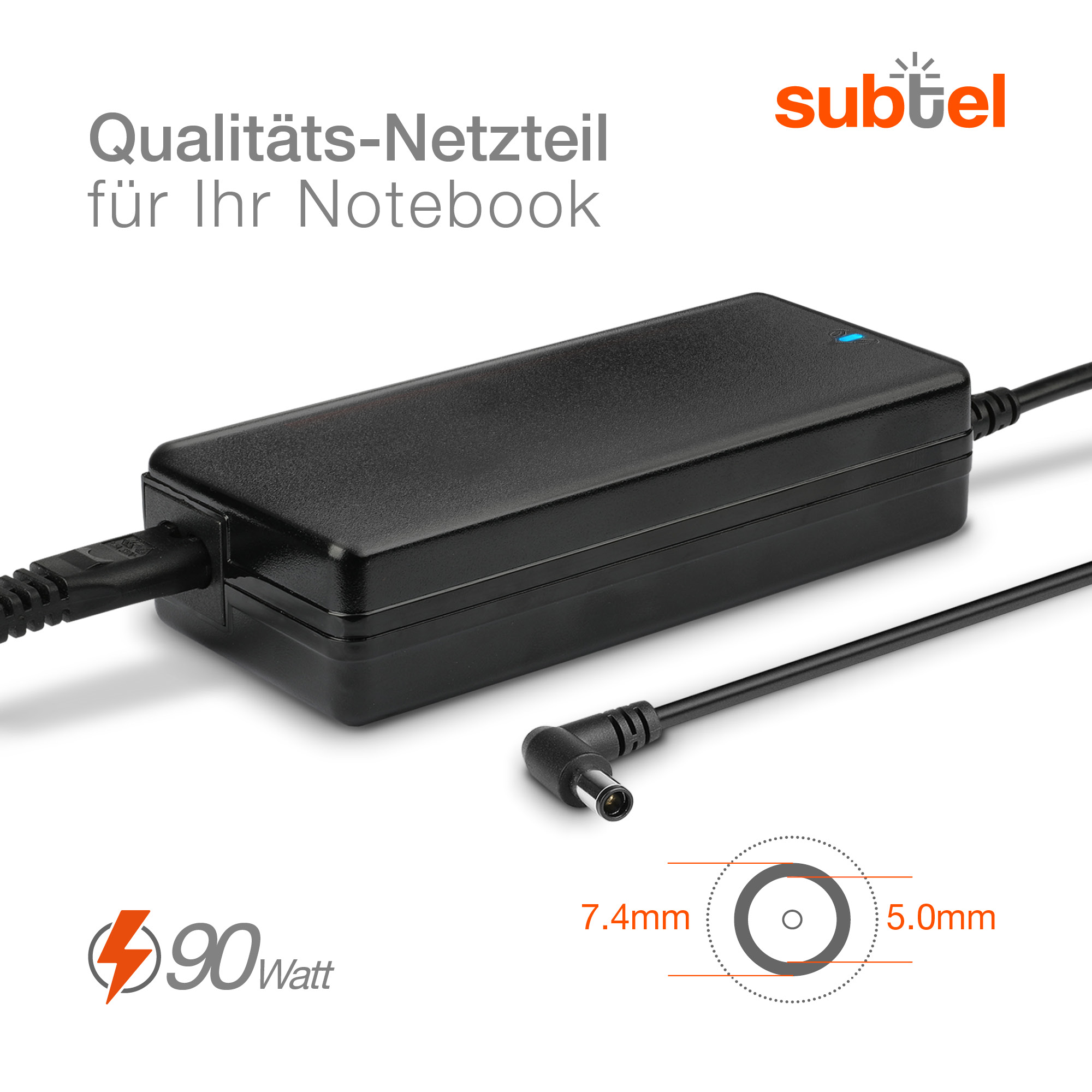 90W Netzteil Für Dell Inspiron N4030, One-2205, 17r-7720 – 19,5V/4,62A, Inkl. Stromkabel